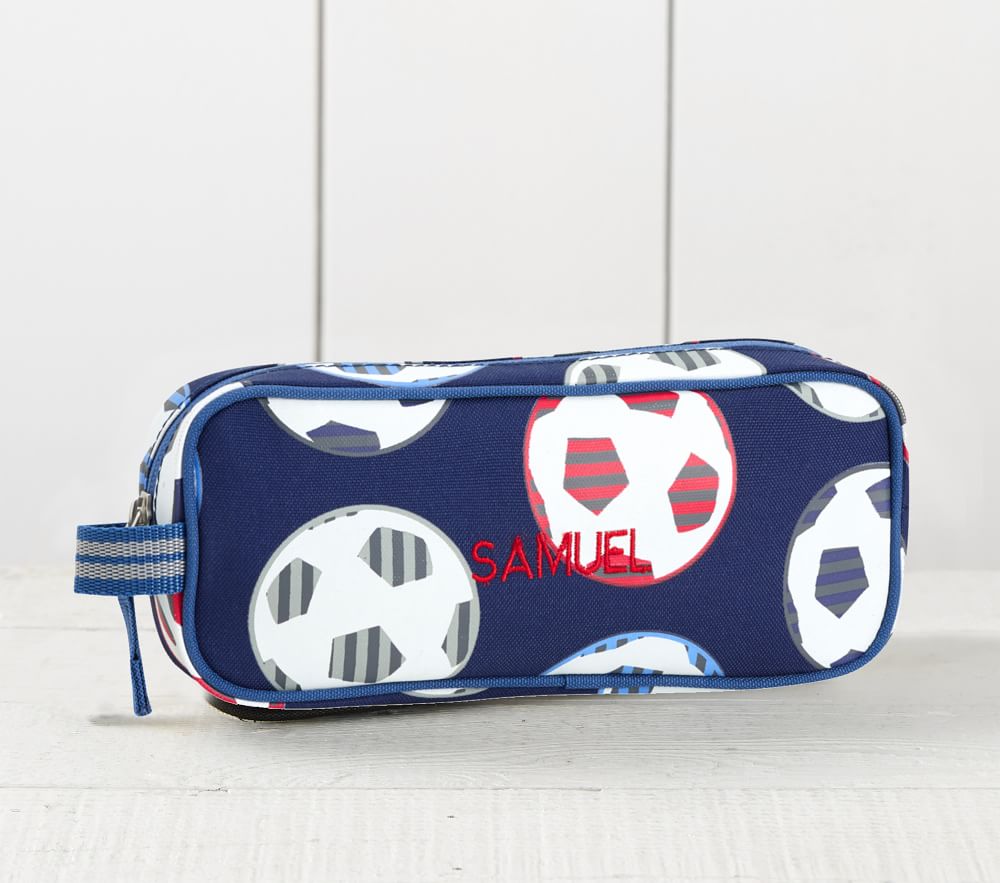 Mackenzie Navy Soccer Glow-in-the-dark Pencil Case